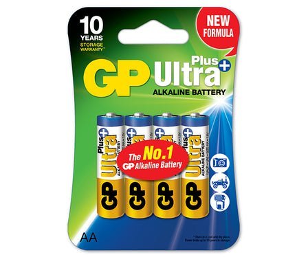 GP BATTERY BATERIA ULTRA+ ALKALINE AA LR6 1.5V 4 SZTUKI