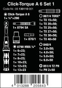 WERA KLUCZ DYNAMOMETRYCZNY CLICK-TORQUE 1/4''2.5-25NM, 20CZĘŚCI