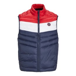 Kamizelka bezrękawnik Jack&Jones Jjespring Bodywarmer Collar Noos M 12258457NavyBlazerWHITE/TRUEREDBLOC