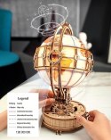 ASORTYMENT DREWNIANE PUZZLE 3D DIY ŚWIECĄCY GLOBUS Z LUPĄ - PODŚWIETLENIE - LAMPKA