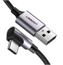 UGREEN Kabel USB do USB-C kątowy UGREEN 	US284 3A Quick Charge 3.0 1m (czarny)