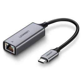 UGREEN Adapter USB-C na RJ45 UGREEN 	CM199 aluminiowy, Gigabit Ethernet (szary)