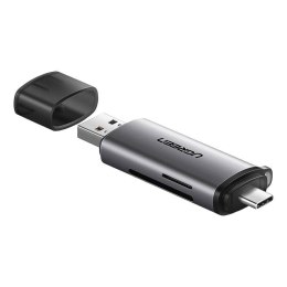 UGREEN Adapter USB + USB-C UGREEN 	CM185 czytnik kart SD + microSD (szary)