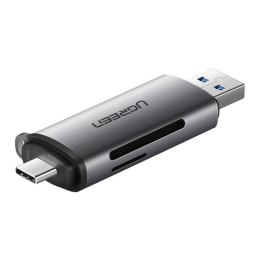 UGREEN Adapter USB + USB-C UGREEN 	CM185 czytnik kart SD + microSD (szary)