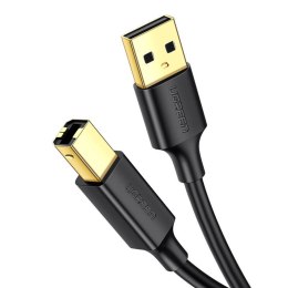 UGREEN Kabel USB 2.0 A-B UGREEN US135 do drukarki, pozłacany, 5m (czarny)