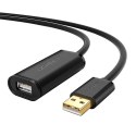 UGREEN Kabel przedłużający USB 2.0 UGREEN US121, aktywny, 10m (czarny)