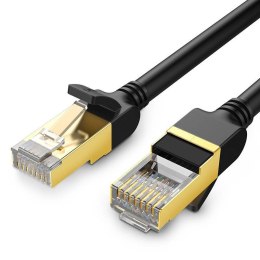 UGREEN Okrągły kabel sieciowy UGREEN NW107 Ethernet RJ45, Cat.7, STP, 0.5m (czarny)