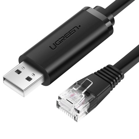 UGREEN Kabel Konsolowy UGREEN CM204, USB - RJ45 Do Urządzeń Sieciowych, 1.5m (czarny)