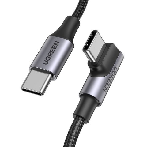 UGREEN Kabel USB-C do USB-C, kątowy UGREEN US334 5A, PD 100W, 2m (czarny)