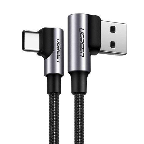 UGREEN Kabel USB do USB-C, kątowy UGREEN US176, 3A, 0.5m (czarny)