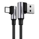 UGREEN Kabel USB do USB-C, kątowy UGREEN US176, 3A, 1m (czarny)