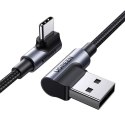 UGREEN Kabel USB do USB-C, kątowy UGREEN US176, 3A, 1m (czarny)