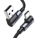 UGREEN Kabel USB do USB-C, kątowy UGREEN US176, 3A, 1m (czarny)