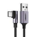 UGREEN Kabel USB do USB-C kątowy UGREEN US284, 3A , 3m (czarny)