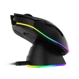 Dareu Bezprzewodowa mysz gamingowa + stacja ładująca Dareu EM901X RGB 2.4 G 600-6000 DPI (czarna)