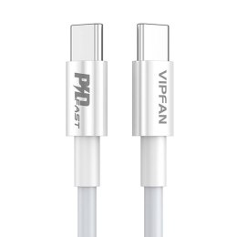 Vipfan Kabel USB-C do USB-C VFAN P02, 1m (biały)