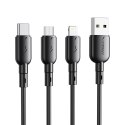 Kabel USB do USB-C VFAN Colorful X11, 3A, 1m (czarny)