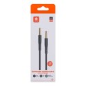 Kabel mini jack 3,5mm AUX VFAN L04 1m, pozłacany (czarny)