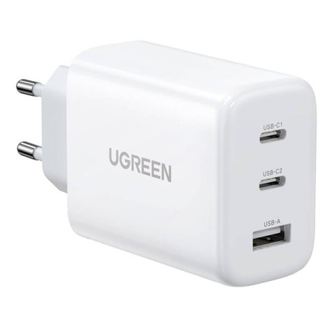 Ładowarka sieciowa UGREEN CD275, 2x USB-C, 1x USB, 65W (biały)