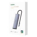 UGREEN Adapter UGREEN Revodok 9w1 CM490 Hub USB-C, 2x USB-A 3.0, USB-A 2.0, 2x HDMI 4K/60Hz, SD/TF, RJ45 (gwiezda szarość)