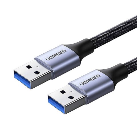 Kabel USB3.0, USB-A męski do USB-A męski, UGREEN 	US373 2A, 0,5m (czarny)