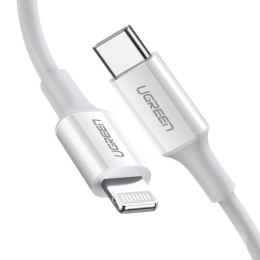 Kabel ładowania USB-C do Lightning UGREEN, PD 3A, 0,5m 	US171(biały)