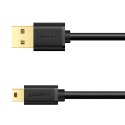 UGREEN Kabel USB 2.0 UGREEN 	US13210355B, męski, mini USB, 1m (czarny)