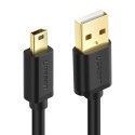 UGREEN Kabel USB 2.0 UGREEN 	US13210355B, męski, mini USB, 1m (czarny)