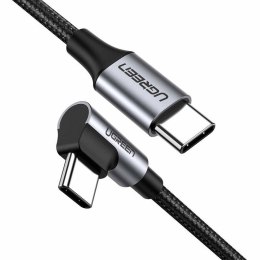 UGREEN Kabel USB-C do USB-C, kątowy UGREEN 	US255 QC 3.0 PD 3A 60W 1m (czarny)