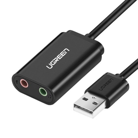 UGREEN Zewnętrzna karta dźwiękowa USB UGREEN 	US205 15cm (czarny)