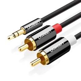 UGREEN UGREEN AV116 Przewód 3,5mm Jack do 2RCA (Cinch) 3m (czarny)