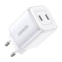 Ładowarka sieciowa UGREEN Nexode 45W, 2x USB-C, PD3.0, QC4.0, GaN (biały)