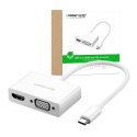 Adapter USB-C do HDMI + VGA UGREEN MM123 (biały)