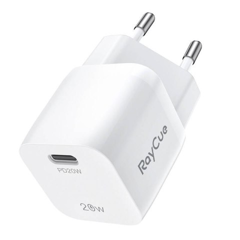 Ładowarka sieciowa RayCue USB-C PD 20W EU (biała)