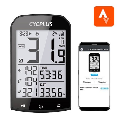 Cycplus Komputer rowerowy Cycplus M1- kompatybilne z: Strava, Trainingpeaks itp.