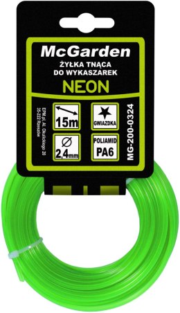 MC GARDEN ŻYŁKA DO WYKASZARKI GWIAZDKA NEON 2.7MM 15M