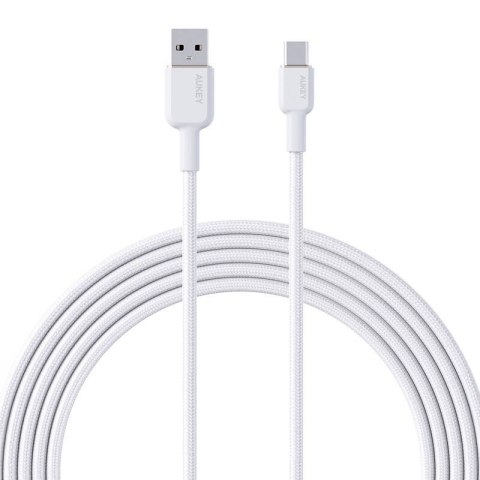 Kabel USB-A do USB-C Aukey CB-NAC2, 60W, 1.8m (biały)