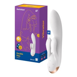 Wibrator wielofunkcyjny Satisfyer Double Flex z aplikacją (biały)