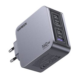 UGREEN Ładowarka sieciowa Ugreen Nexode Pro 160W, GaN, USB + 3x USB-C (szara)