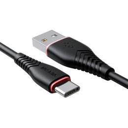 Kabel USB do USB-C VFAN Anti-Break X01, 3A, 1m (czarny)