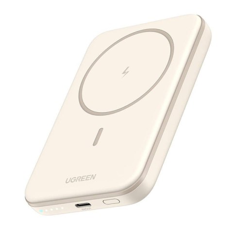 UGREEN Powerbank magnetyczny 5000mAh Ugreen PB560, USB-C, 15W (beżowy)