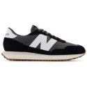 Sneakersy męskie New Balance buty lifestylowe sportowe ze skóry zamszowej czarne (MS237GA)