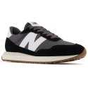 Sneakersy męskie New Balance buty lifestylowe sportowe ze skóry zamszowej czarne (MS237GA)