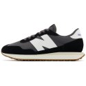 Sneakersy męskie New Balance buty lifestylowe sportowe ze skóry zamszowej czarne (MS237GA)