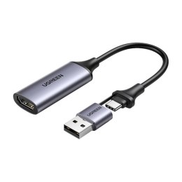 UGREEN Karta przechwytywania obrazu / Grabber HDMI Ugreen CM489, 4K 60Hz, USB + USB-C