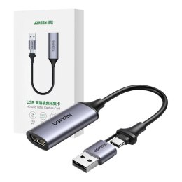 UGREEN Karta przechwytywania obrazu / Grabber HDMI Ugreen CM489, 4K 60Hz, USB + USB-C