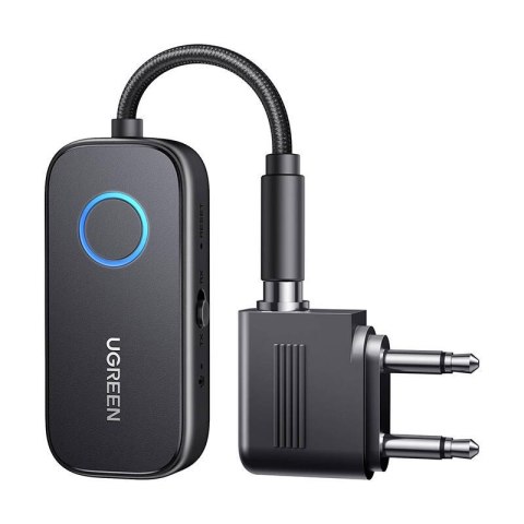 Odbiornik / nadajnik Bluetooth 5.3 Ugreen CM671, mini jack 3.5mm, 300mAh + adapter samolotowy