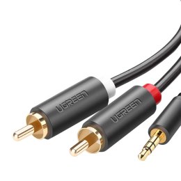 UGREEN AV102 Kabel 2x RCA (Cinch) jack 3.5 mm 5m (czarny)