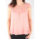 Wrangler Koszulka Wrangler Capsleeve Tee Coral Peach W W7337FDJX