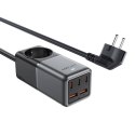 Ładowarka sieciowa / listwa zasilająca Acefast Z2, GaN, 3xUSB-C, 2xUSB-A, 75W (czarna)